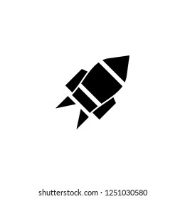 rocket vector icon. rocket sign on white background. rocket icon for web and app