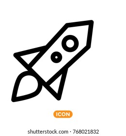 Rocket Vector Icon. Space Symbol