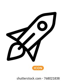Rocket Vector Icon. Space Symbol