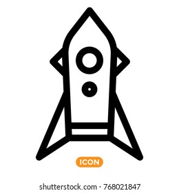 Rocket Vector Icon. Space Symbol