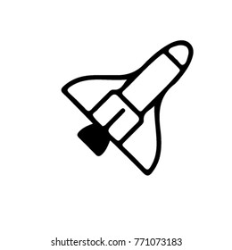 Rocket vector icon. space symbol