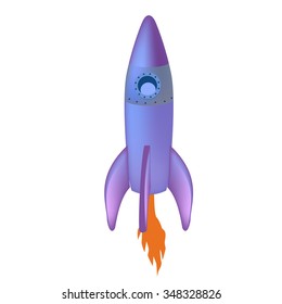 Rocket vector icon speed acceleration