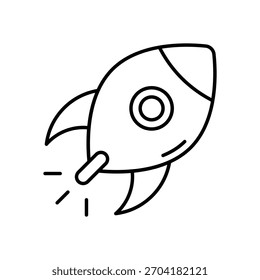 Icono de Vector de cohete ilustración de stock