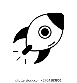 Ícone de vetor de foguete ilustração de stock