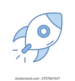 Rocket vector icon stock illustration