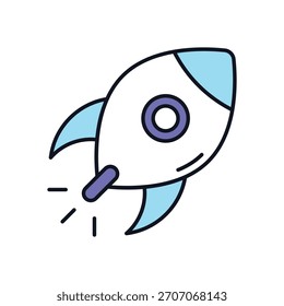 Icono de Vector de cohete ilustración de stock