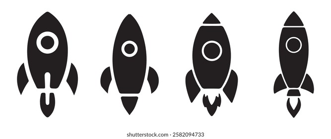 Rocket vector icon symbol. Startup icon. Rocket icon illustration EPS 10