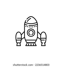 rocket vector icon. transportation icon outline style. perfect use for logo, presentation, website, and more. simple modern icon design line style