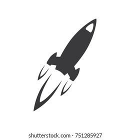 rocket vector icon in trendy flat design