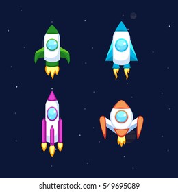 Rocket vector icons