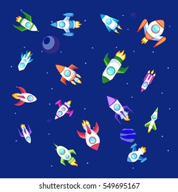 Rocket vector icons