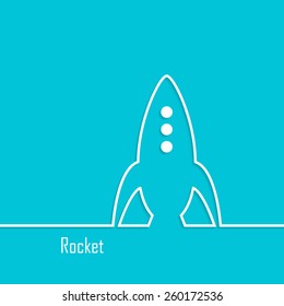 Rocket vector icon.Space rocket. Start up