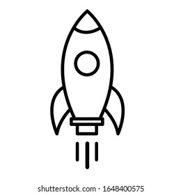 Rocket vector icon.start up icon vector.