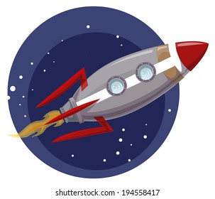 Rocket, vector illustration