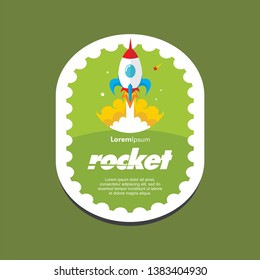 Rocket Vector Illustration. Cartoon Style can use for landing page, template, ui, web, mobile app, poster, banner, flyer. EPS 10