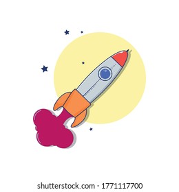 rocket vector illustration design glide