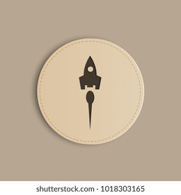 Rocket Vector and illustration flying rocket.Space travel to the moon.Space rocket launch.Project start up Solar System and text space 