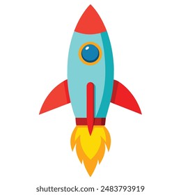 Rocket Vector Illustration Icon High Quality