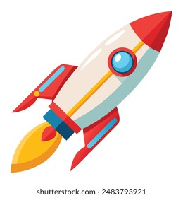 Rocket Vector Illustration Icon High Quality