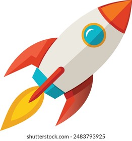 Rocket Vector Illustration Icon High Quality