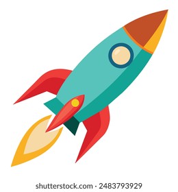 Rocket Vector Illustration Icon High Quality