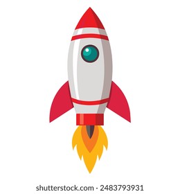 Rocket Vector Illustration Icon High Quality