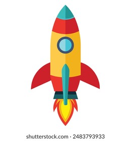 Rocket Vector Illustration Icon High Quality