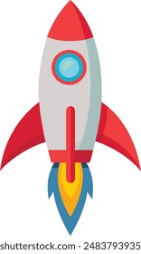 Rocket Vector Illustration Icon High Quality