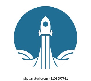 Rocket vector illustration icon Logo Template design