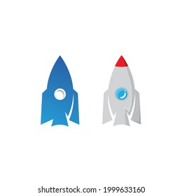 Icono de ilustración de vector de cohete Plantilla de diseño de logotipo 