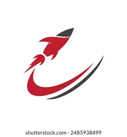 Rocket vector illustration icon Logo Template design