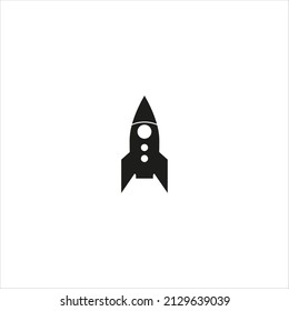 rocket vector illustration for icon, symbol or logo. rocket flat logo