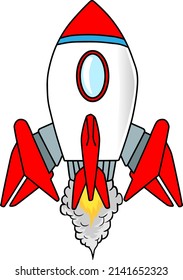 rocket vector illustration isolated on white background