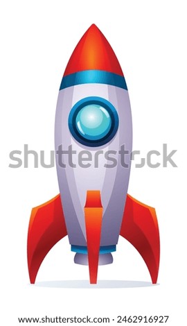 Rocket vector illustration isolated on white background