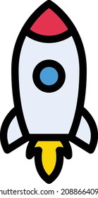 rocket Vector illustration on a transparent background. Premium quality symbols. Stroke vector icon for concept and graphic design.