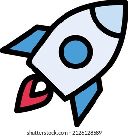 ilustración de rocket Vector en un fondo transparente. Símbolos de calidad premium. Icono vectorial de trazo para el concepto y diseño gráfico.