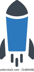 ilustración de rocket Vector en un fondo transparente. Símbolos de calidad premium. Icono vector glifos para concepto y diseño gráfico.