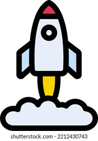 ilustración de vectores de cohete en un fondo transparente.Símbolos de calidad premium.Iconos vectores de trazo para el diseño de conceptos y gráficos.