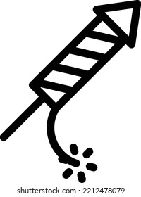 rocket Vector illustration on a transparent background. Premium quality symmbols. Thin line vector icons for concept and graphic design.