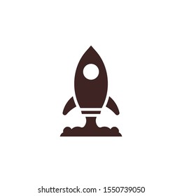 Rocket vector illustration. Shipping and Delivery glyph style icon.