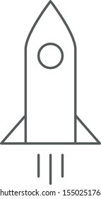 Rocket vector illustration.  Space rocket icon.