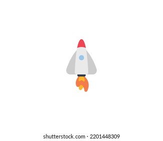 Rocket Vector Isolated Emoji Icon. Rocket Emoticon