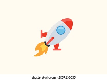 Rocket vector isolated icon illustration. Startup icon