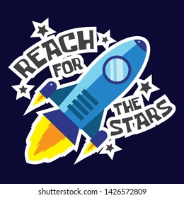 Rocket Vector for Kids Tshirt