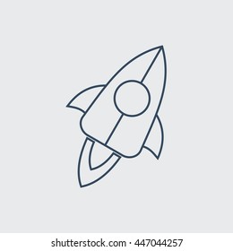 Rocket Vector Line Icon. Eps.-10.