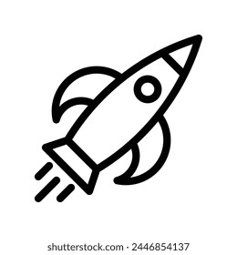 rocket vector line icon symbol