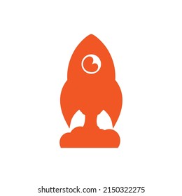 Rocket Vector Logo Design. Start up Rocket Space Ship Abstract Vector Logo.
