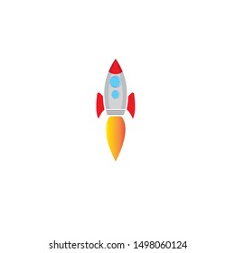 Rocket. Vector logo design template

