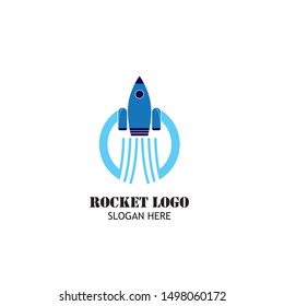 Rocket. Vector logo design template
