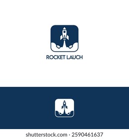 Rocket vector logo design template